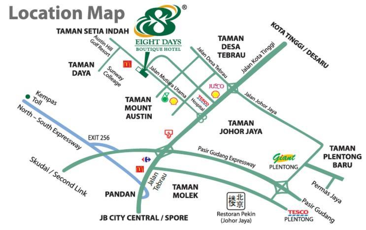 Eight Days Boutique Hotel - Mount Austin Johor Bahru Esterno foto